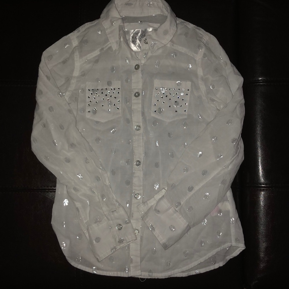 Justice Blouse Shirt LS Sz 7